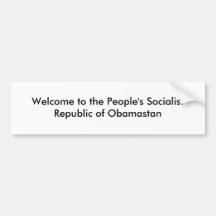 Socialist Obamastan Bumper Sticker