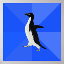 Socially Awkward Penguin ("Customise" to add text) Posters