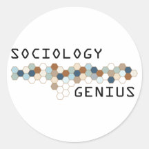 Sociology Genius Round Stickers