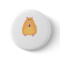 Sociopathic Hampster Pinback Button