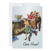 Sock Hop Open House Party Retro Personalized Invite
