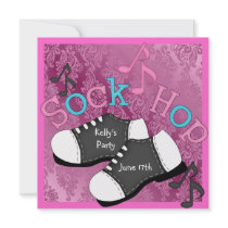 Sock Hop Party Invitations WITH SADDLE SHOES