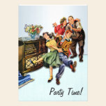 Sock Hop Party Time Retro invitations