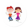 Sock Hop Too Round Stickers