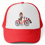 Sock Monkey % 1950's Bicycle Drawing--Unique Trucker Hats