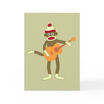 Sock Monkey Acoustic Guitar