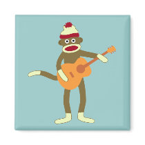 Sock Monkey Acoustic Guitar