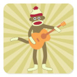 Sock Monkey Acoustic Guitar stickers