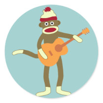Sock Monkey Acoustic Guitar