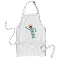 Sock Monkey Astronaut Apron