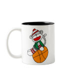 SOCK MONKEY BASKETBALL COFFEE MUGS