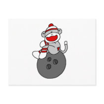 Sock Monkey Bowling T-shirts and Gifts Postcard