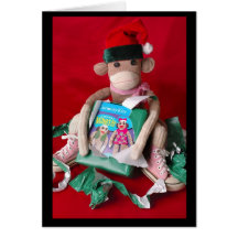 Sock Monkey Christmas Cards