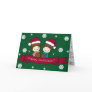 Sock Monkey Christmas Greeting Card