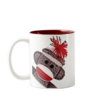 SOCK MONKEY Coffee Mug Cup
