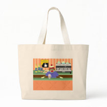 Sock Monkey Coffee Shop Barista Canvas Bags
