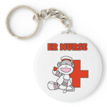 Sock Monkey ER Nurse T-shirts and Gifts keychains
