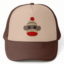 Sock Monkey Face Hat