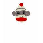 Sock Monkey Face Ladie's Long Sleeve t-shirts