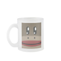 Sock Monkey Face Products Coffee Mugs
