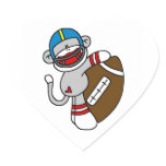 Sock Monkey Football T shirts and Gifts stickers