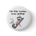 Sock Monkey Golf buttons