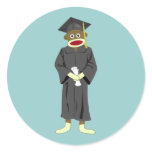 Sock Monkey Graduation stickers
