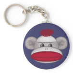 Sock Monkey Head keychains