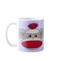 Sock Monkey Head Mug