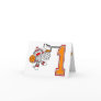Sock Monkey Hoops 1st Birthday Greeting Cards
