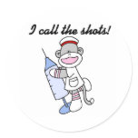 Sock Monkey I Call the Shots stickers