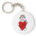 Sock Monkey I Love Nursing T-shirts and Gifts keychains