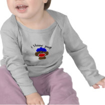 Sock Monkey "I THROW POOP" T Shirts