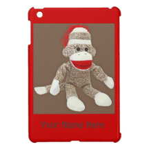 sock monkey ipad mini case