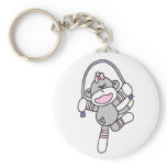 Sock Monkey Jumping Rope keychains