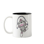 Sock Monkey Jumping Rope mugs