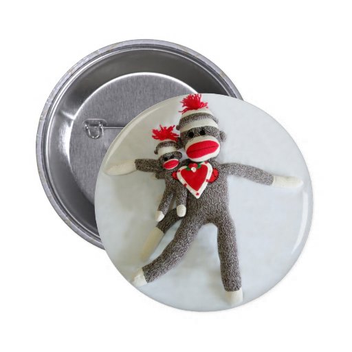Sock Monkey Love #1 Pins