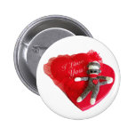 Sock Monkey Love #5 Pin