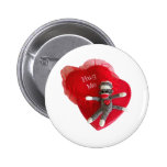 Sock Monkey Love #7 Hug Me Buttons