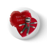 Sock Monkey Love #8 Heart You're Sweet buttons