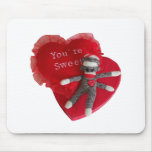 Sock Monkey Love #8 Heart You're Sweet mousepads