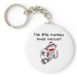 Sock Monkey Loves Soccer keychains