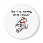Sock Monkey Loves Soccer magnets