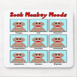 Sock Monkey Moods Mousepad