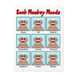 Sock Monkey Moods Postcard