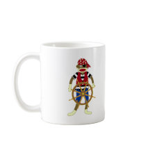 Sock Monkey Pirate Coffee Mugs