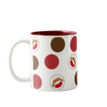 Sock Monkey Polka Dots Mug(Red&Brown)