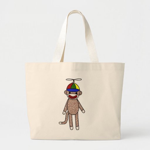 Sock Monkey Propeller Hat Bags