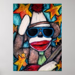 Sock Monkey Rock Star Posters