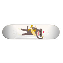 Sock Monkey Skate Board